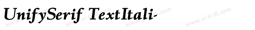 UnifySerif TextItali字体转换